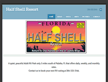 Tablet Screenshot of halfshellresort.com